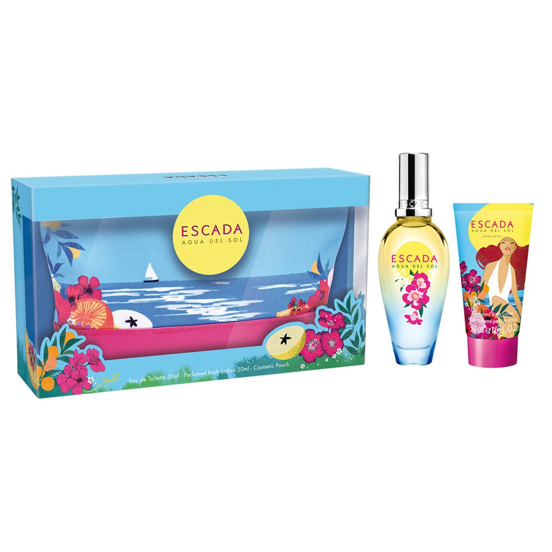 Escada Agua Del Sol Gift Set 30ml Eau de toilette EDT + Cosmetic Pouch