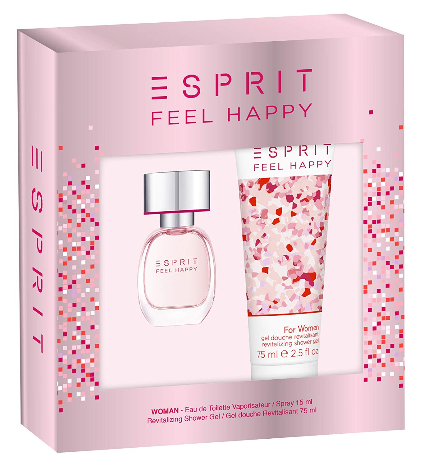 Esprit Feel Happy for Women Gift Set 15ml Eau de toilette EDT + 75ml Shower Gel