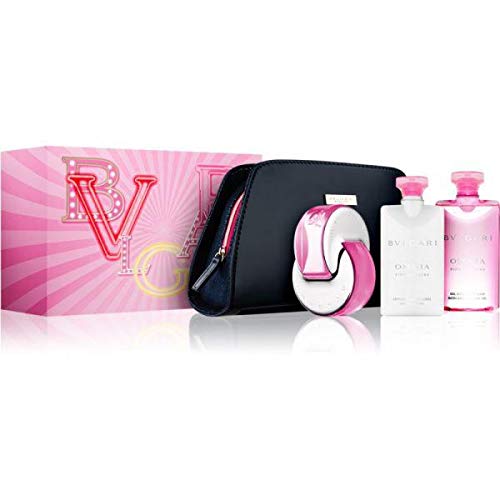 Bvlgari Omnia Pink Sapphire Gift Set 65ml EDT + 75ml Body Lotion + 75ml Shower Gel + Pouch