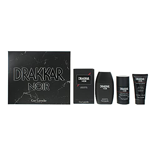 Guy Laroche Drakkar Noir Gift Set 100Ml Eau De Toilette Edt + 50Ml Shower Gel + 75G Deodorant Stick