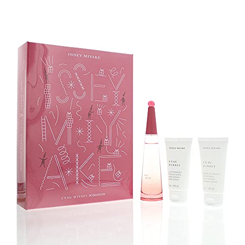 Issey Miyake LEau DIssey Rose & Rose Gift Set 50Ml Eau De Parfum Edp + 50Ml Body Lotion + 50Ml Shower Cream